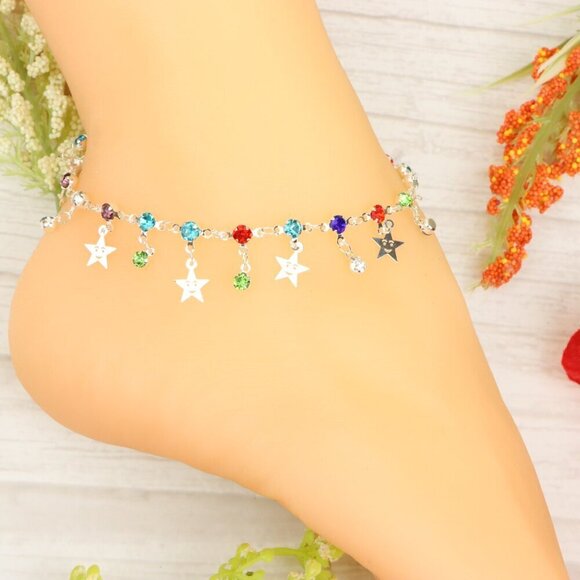 "Handmade Anklet – Elegant & Delicate Jewelry for Women | UNVRC1178 - Picture 7 of 10